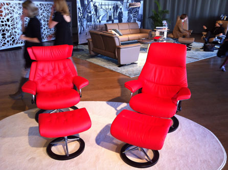 Poltrone in pelle rosse Ekornes